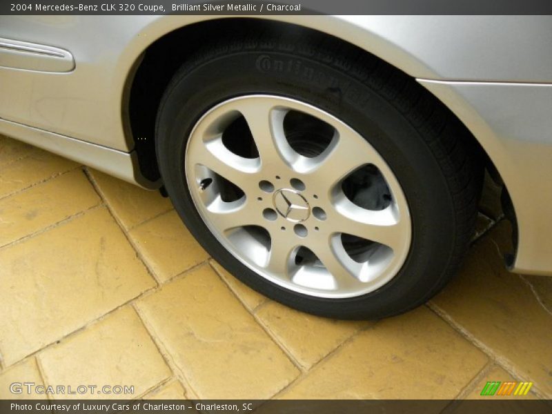 Brilliant Silver Metallic / Charcoal 2004 Mercedes-Benz CLK 320 Coupe