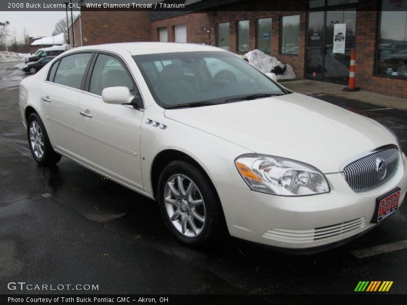White Diamond Tricoat / Titanium 2008 Buick Lucerne CXL