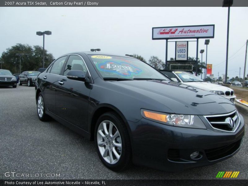 Carbon Gray Pearl / Ebony 2007 Acura TSX Sedan