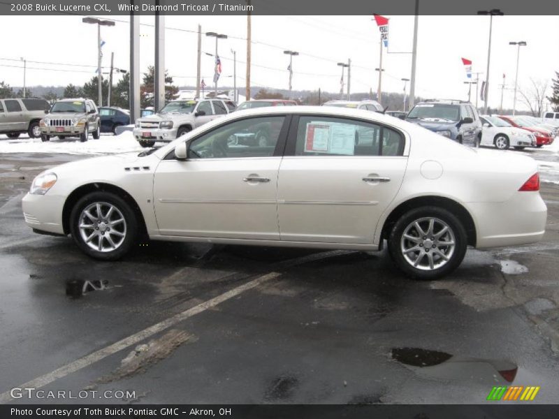 White Diamond Tricoat / Titanium 2008 Buick Lucerne CXL