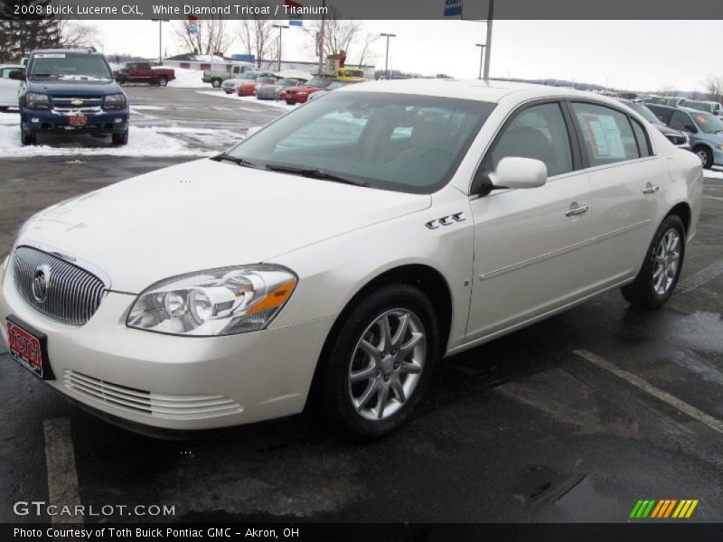 White Diamond Tricoat / Titanium 2008 Buick Lucerne CXL