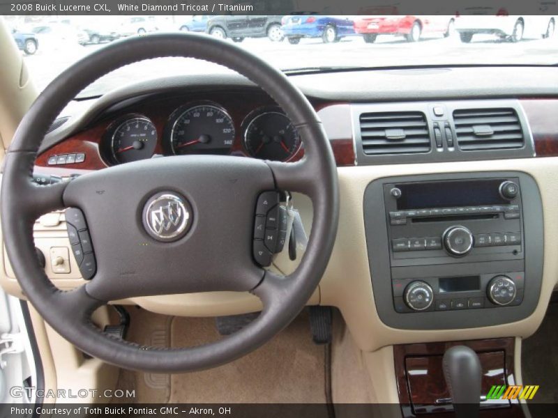 White Diamond Tricoat / Titanium 2008 Buick Lucerne CXL