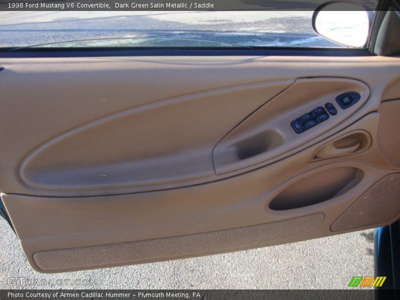 Dark Green Satin Metallic / Saddle 1998 Ford Mustang V6 Convertible