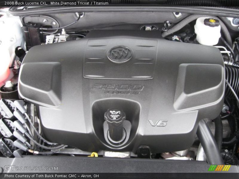White Diamond Tricoat / Titanium 2008 Buick Lucerne CXL
