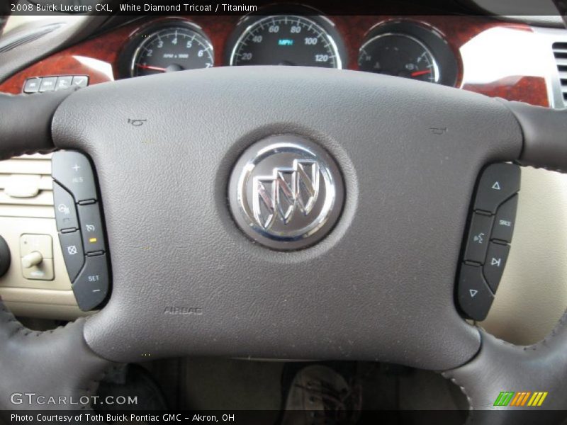 White Diamond Tricoat / Titanium 2008 Buick Lucerne CXL