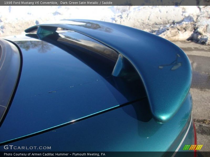 Dark Green Satin Metallic / Saddle 1998 Ford Mustang V6 Convertible