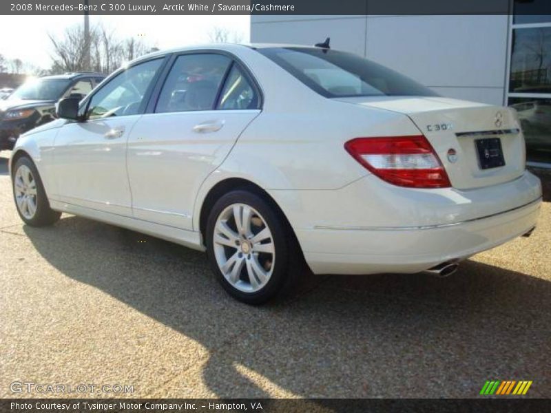 Arctic White / Savanna/Cashmere 2008 Mercedes-Benz C 300 Luxury
