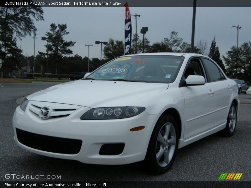 Performance White / Gray 2008 Mazda MAZDA6 i Sport Sedan