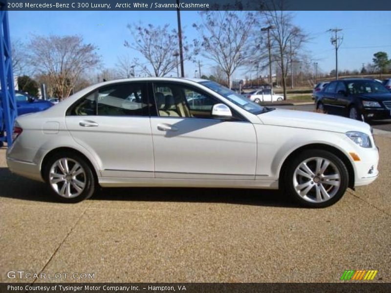 Arctic White / Savanna/Cashmere 2008 Mercedes-Benz C 300 Luxury
