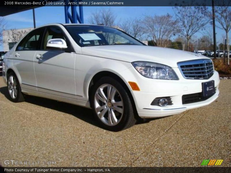 Arctic White / Savanna/Cashmere 2008 Mercedes-Benz C 300 Luxury