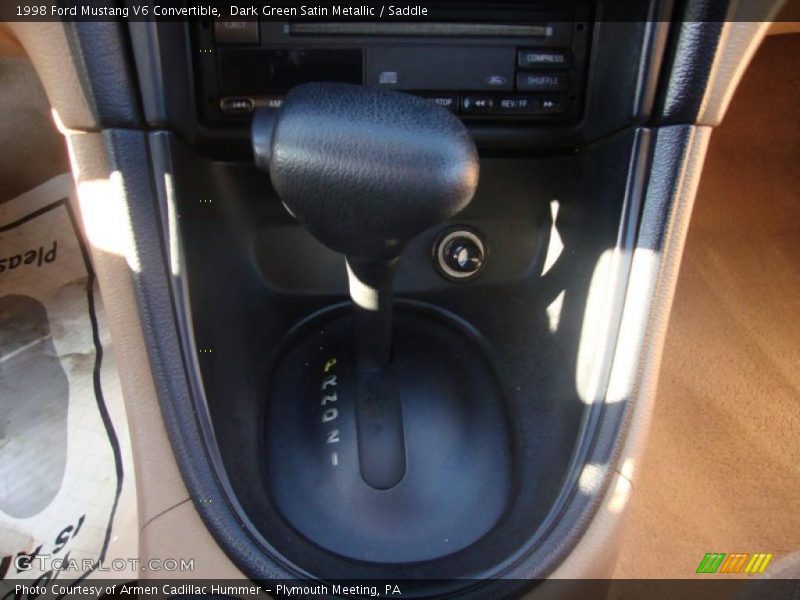 Dark Green Satin Metallic / Saddle 1998 Ford Mustang V6 Convertible