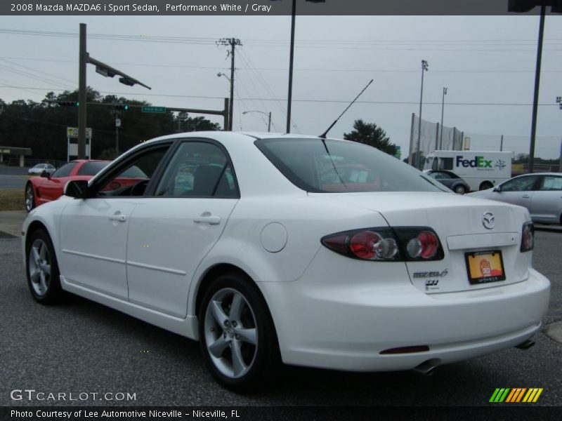 Performance White / Gray 2008 Mazda MAZDA6 i Sport Sedan