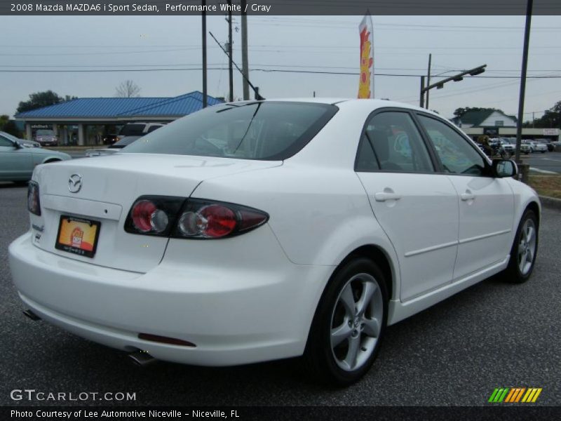 Performance White / Gray 2008 Mazda MAZDA6 i Sport Sedan