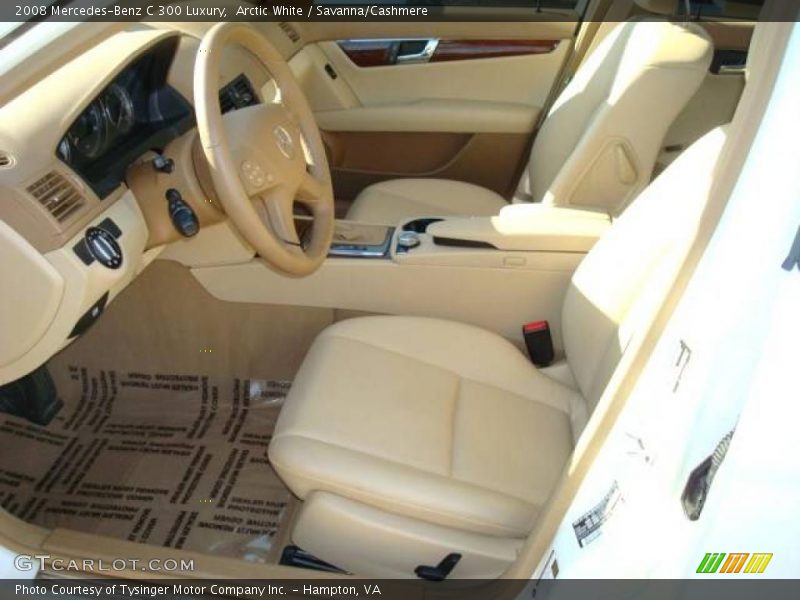 Arctic White / Savanna/Cashmere 2008 Mercedes-Benz C 300 Luxury