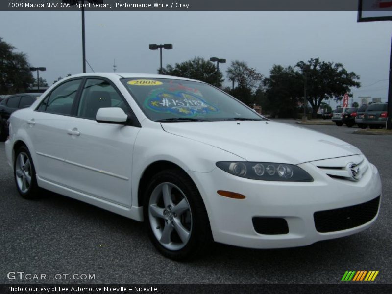 Performance White / Gray 2008 Mazda MAZDA6 i Sport Sedan