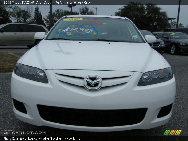 Performance White / Gray 2008 Mazda MAZDA6 i Sport Sedan