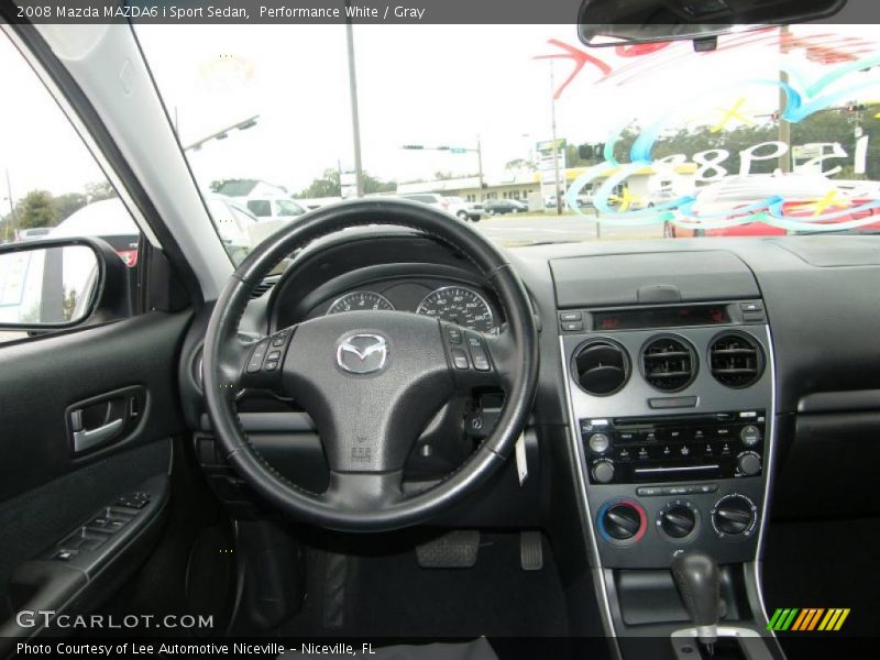 Performance White / Gray 2008 Mazda MAZDA6 i Sport Sedan