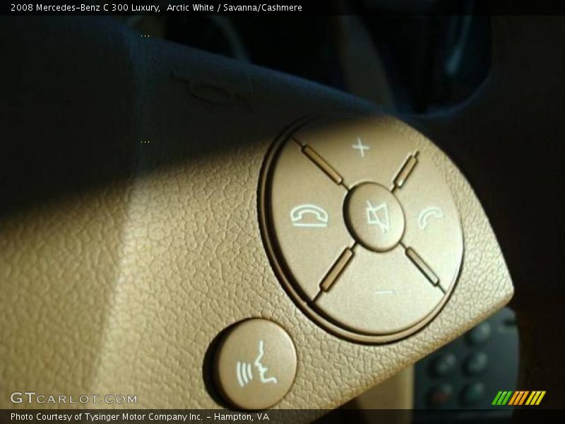 Arctic White / Savanna/Cashmere 2008 Mercedes-Benz C 300 Luxury