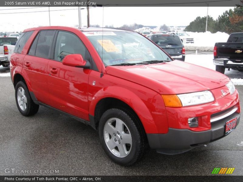 Chili Pepper Red / Gray 2005 Saturn VUE V6 AWD