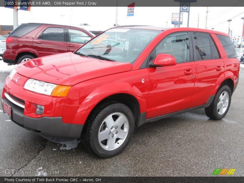Chili Pepper Red / Gray 2005 Saturn VUE V6 AWD