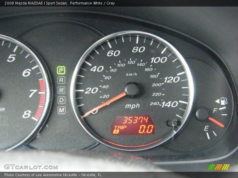 Performance White / Gray 2008 Mazda MAZDA6 i Sport Sedan