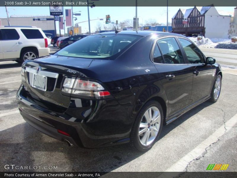 Black / Black 2008 Saab 9-3 Aero Sport Sedan