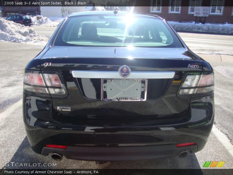 Black / Black 2008 Saab 9-3 Aero Sport Sedan