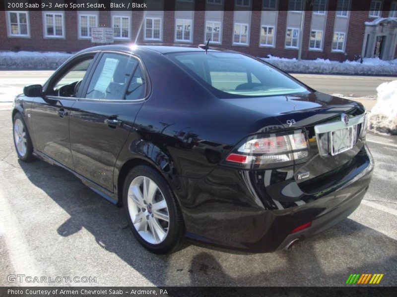 Black / Black 2008 Saab 9-3 Aero Sport Sedan