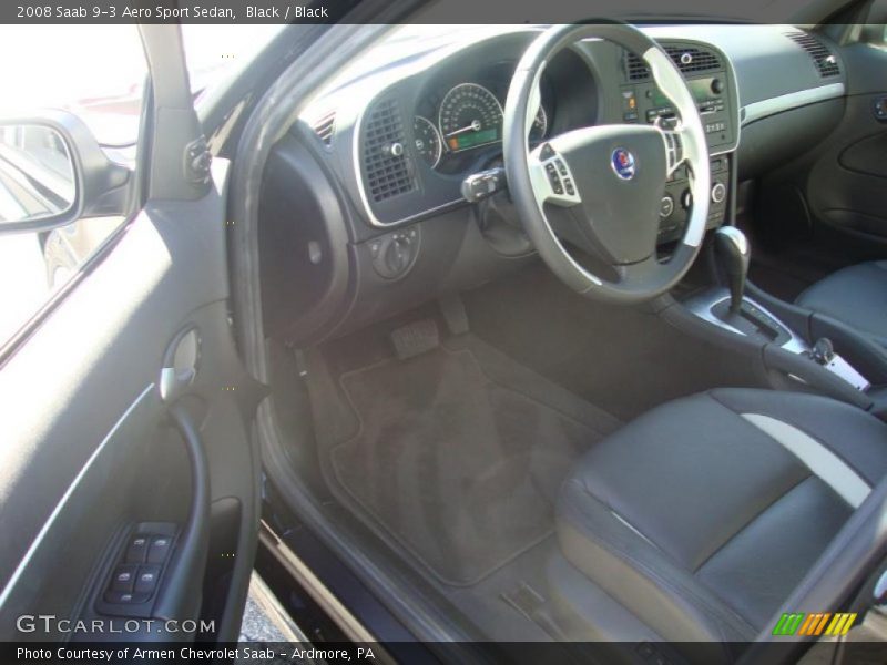 Black / Black 2008 Saab 9-3 Aero Sport Sedan