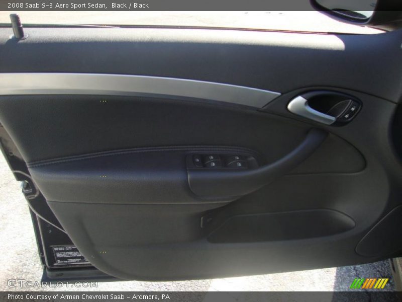 Black / Black 2008 Saab 9-3 Aero Sport Sedan