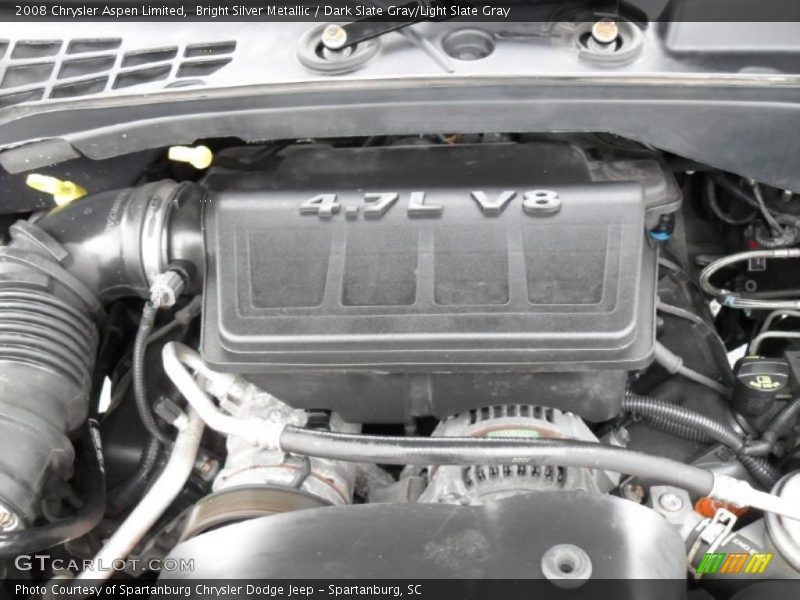 Bright Silver Metallic / Dark Slate Gray/Light Slate Gray 2008 Chrysler Aspen Limited