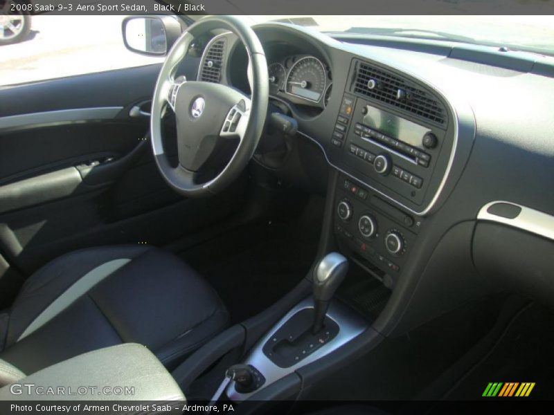 Black / Black 2008 Saab 9-3 Aero Sport Sedan