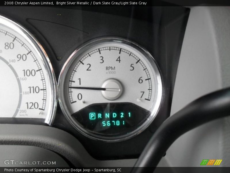 Bright Silver Metallic / Dark Slate Gray/Light Slate Gray 2008 Chrysler Aspen Limited