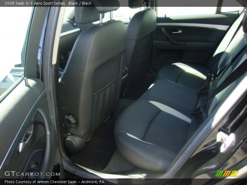 Black / Black 2008 Saab 9-3 Aero Sport Sedan
