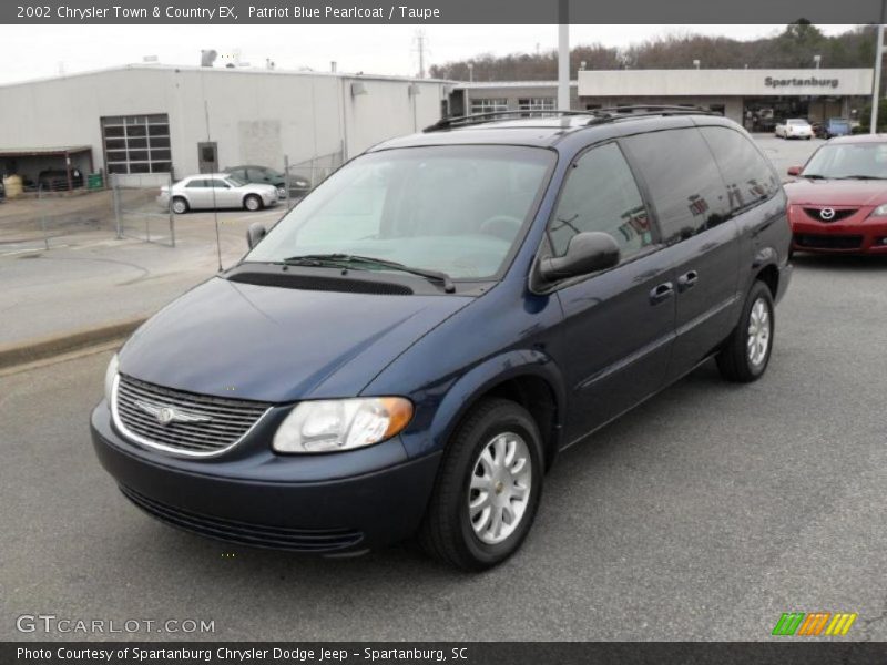 Patriot Blue Pearlcoat / Taupe 2002 Chrysler Town & Country EX