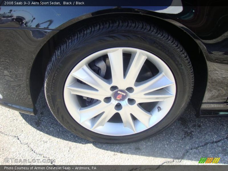 Black / Black 2008 Saab 9-3 Aero Sport Sedan