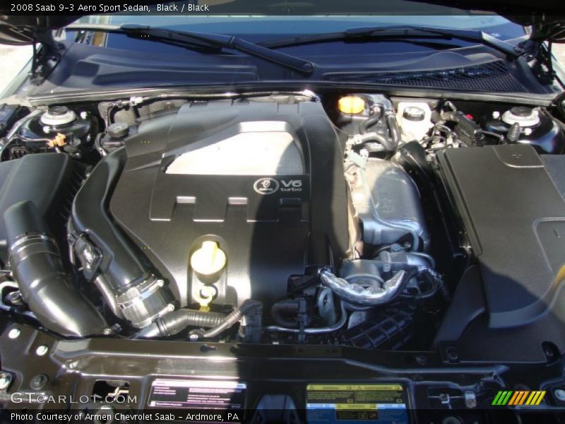 Black / Black 2008 Saab 9-3 Aero Sport Sedan