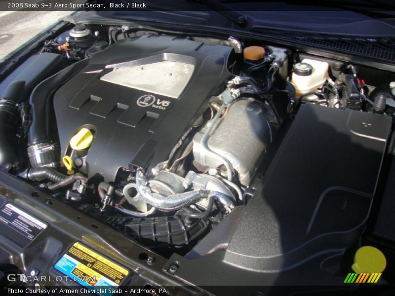 Black / Black 2008 Saab 9-3 Aero Sport Sedan