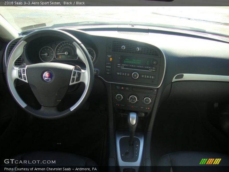 Black / Black 2008 Saab 9-3 Aero Sport Sedan