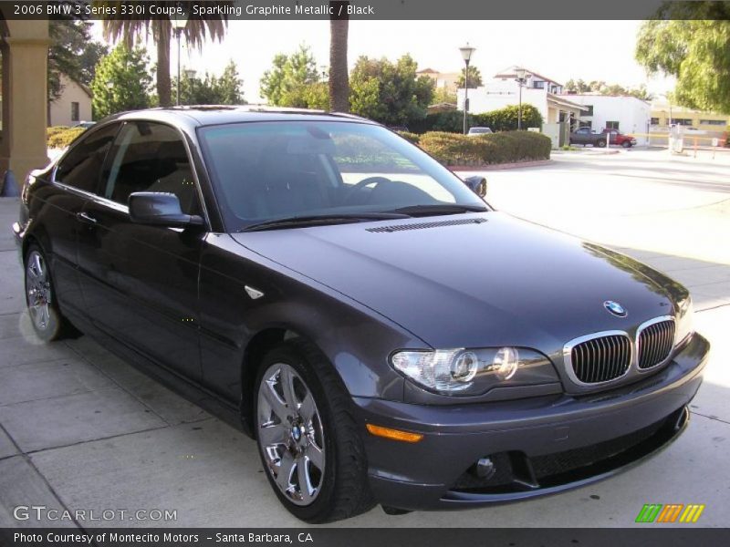 Sparkling Graphite Metallic / Black 2006 BMW 3 Series 330i Coupe
