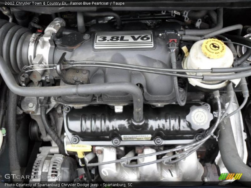 Patriot Blue Pearlcoat / Taupe 2002 Chrysler Town & Country EX