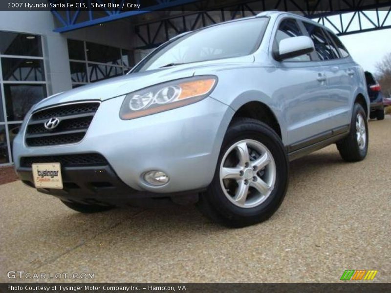 Silver Blue / Gray 2007 Hyundai Santa Fe GLS