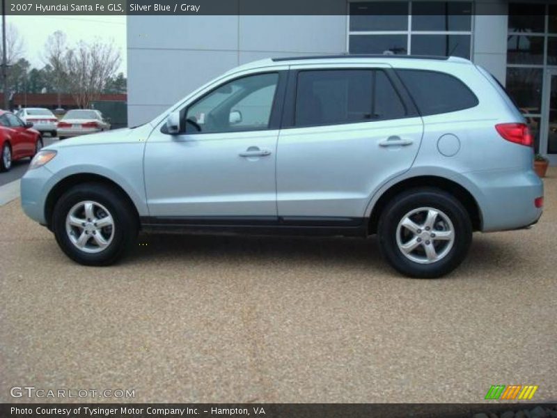 Silver Blue / Gray 2007 Hyundai Santa Fe GLS