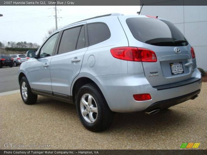 Silver Blue / Gray 2007 Hyundai Santa Fe GLS
