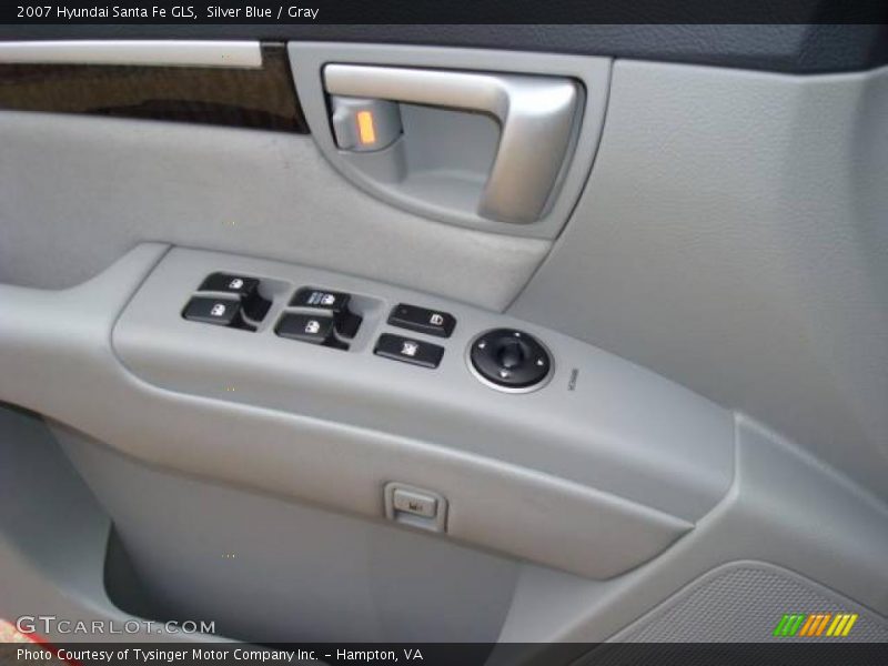 Silver Blue / Gray 2007 Hyundai Santa Fe GLS