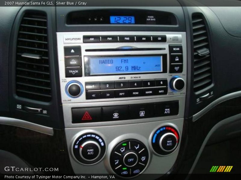 Silver Blue / Gray 2007 Hyundai Santa Fe GLS