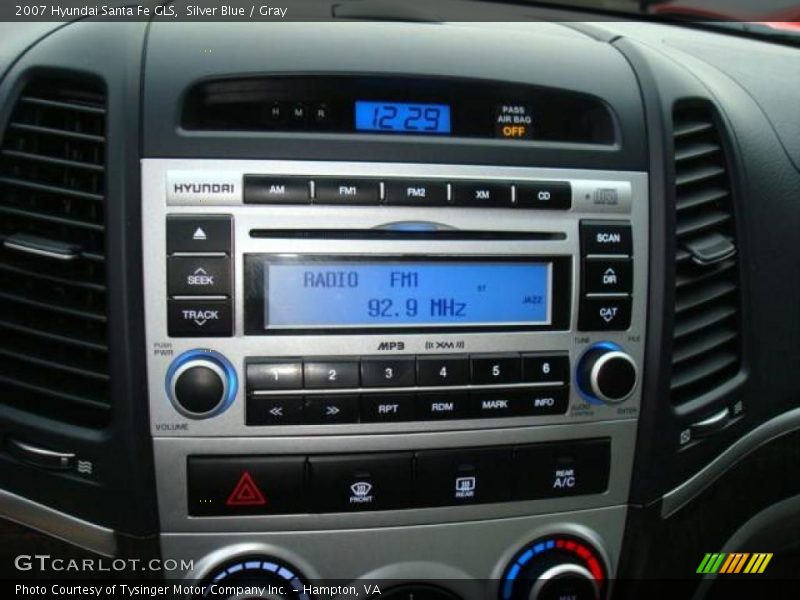 Silver Blue / Gray 2007 Hyundai Santa Fe GLS