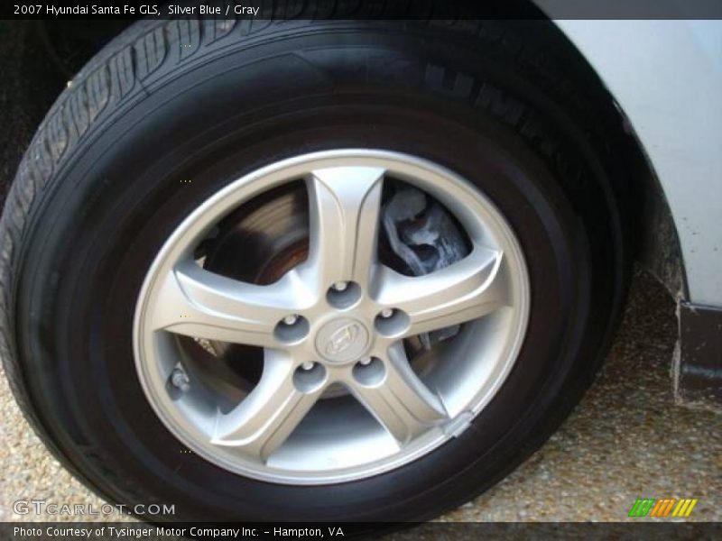 Silver Blue / Gray 2007 Hyundai Santa Fe GLS