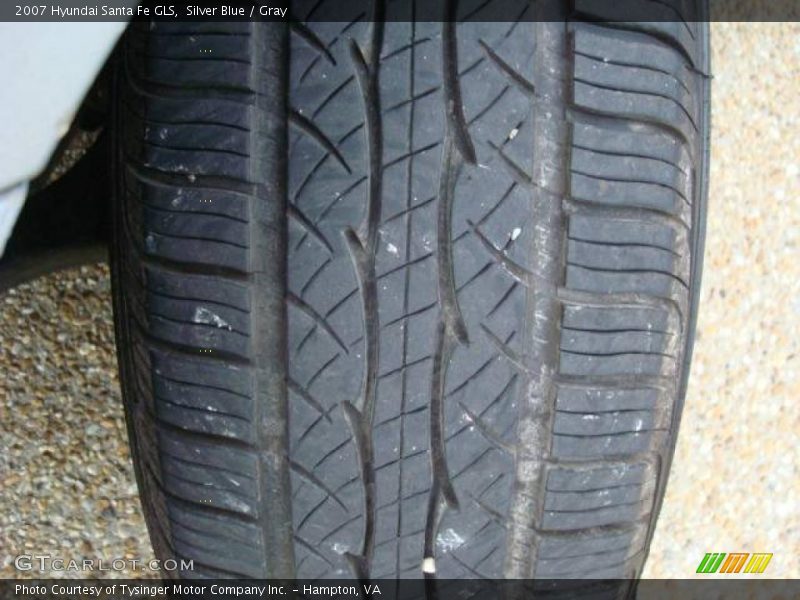 Silver Blue / Gray 2007 Hyundai Santa Fe GLS