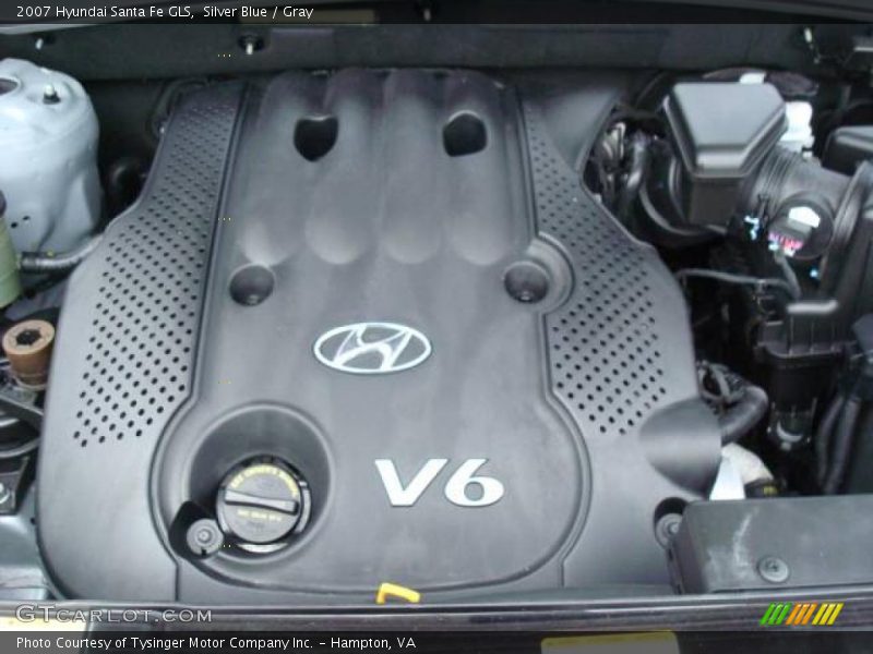 Silver Blue / Gray 2007 Hyundai Santa Fe GLS